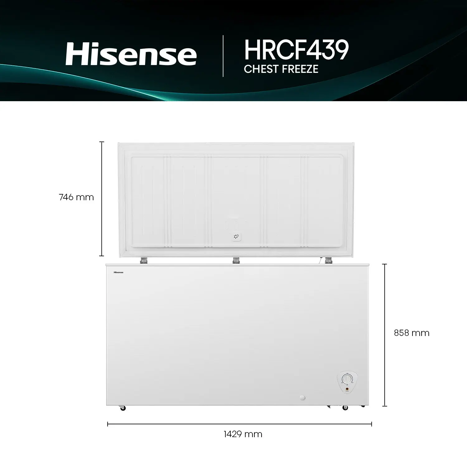 Hisense 440L Hybrid Chest Freezer – Brand New, Perfect for Bulk Storage HRCF439 - Image 3