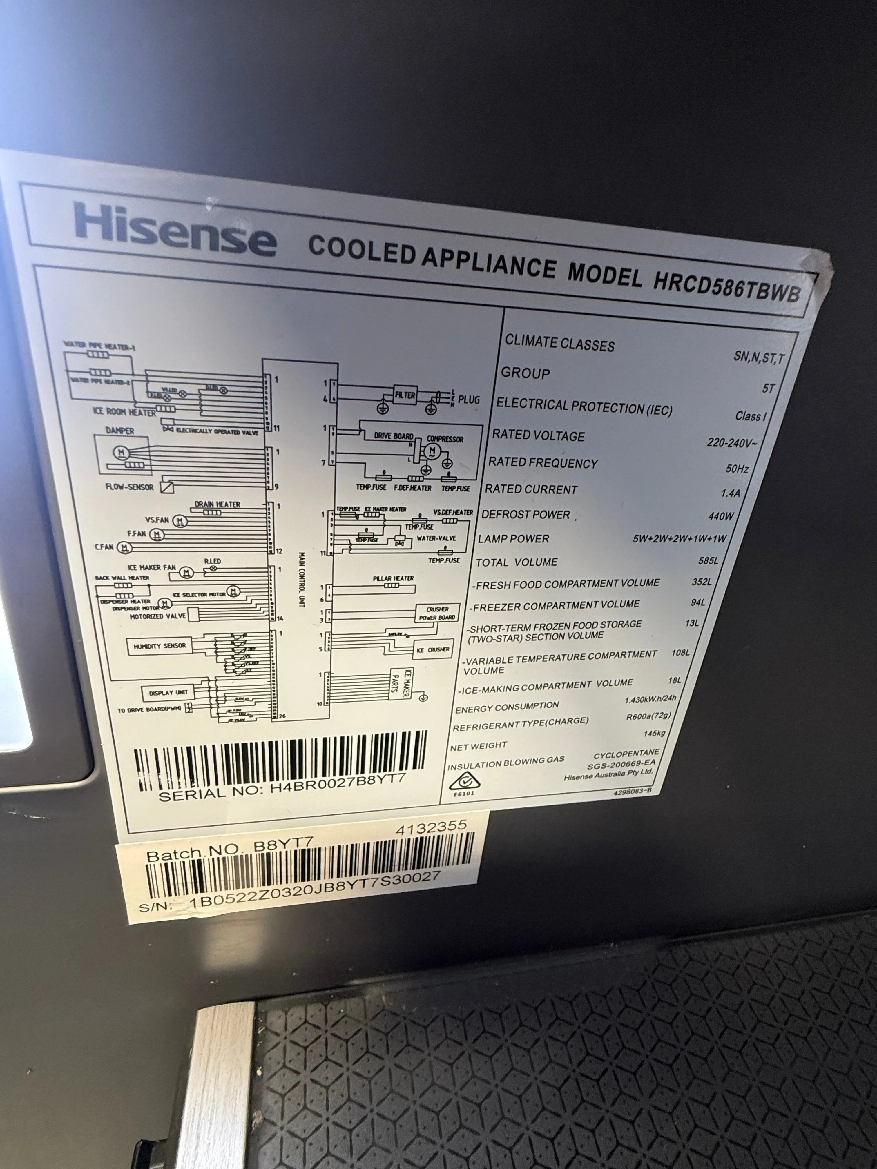 Hisense 585L French Door Fridge – Refurbished | HRCD586TBWB - Image 5